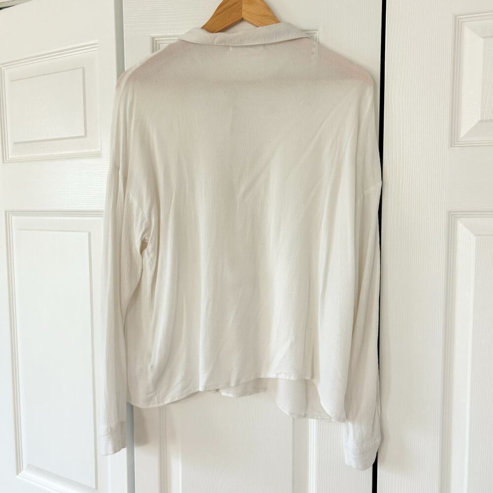 Missguided White Button Down Collared Oversized S… - image 4